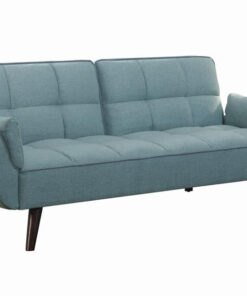 Caufield Biscuit-tufted Sofa Bed Turquoise Blue
