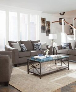 Salizar Flared Arm Loveseat Grey