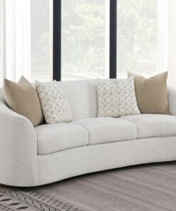 Rainn Upholstered Tight Back Sofa Latte
