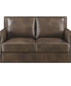 Leaton Upholstered Recessed Arms Loveseat Brown Sugar