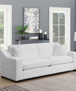 Ashlyn Upholstered Sloped Arms Sofa White