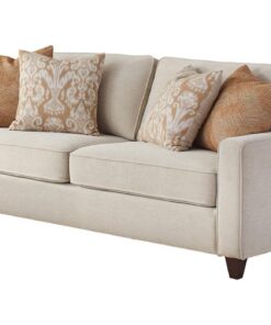 Christine Upholstered Cushion Back Sofa Beige