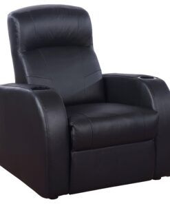 Cyrus Home Theater Upholstered Recliner Black