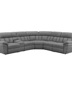 Bahrain 6-piece Upholstered Power Sectional Charcoal