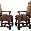 Crown Mark Neo Renaissance Dining Arm Chair in Warm Brown (Set of 2) 2401A
