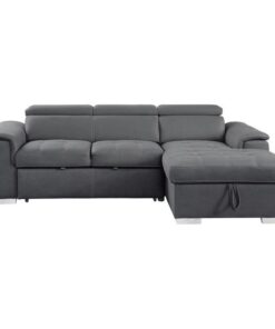 Ferriday 2-Piece Sectional With Pull-Out Bed And Hidden Storage In Gray 8228Gy* | Homelegance