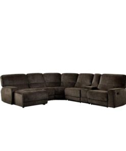 Shreveport 6-Piece Modular Reclining Sectional With Left Chaise In Brown 8238*6Lcrr | Homelegance