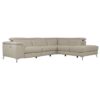 Cinque Taupe Leather Power Reclining Sectional 8256 | Homelegance