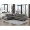 Cinque 2-Piece Power Sectional With Left Chaise In Dark Gray 8256M-Gry*2Lrpw | Homelegance