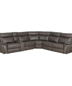 Moroni 6-Piece Modular Power Reclining Sectional With Power Headrests In Dark Brown 8259Rfdb*6Scpwh | Homelegance