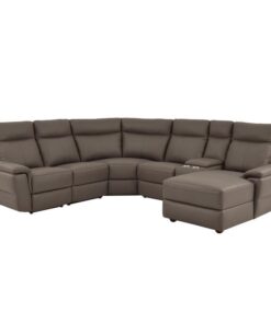 Olympia 6-Piece Modular Power Reclining Sectional With Right Chaise In Raisin 8308*6B1Pw | Homelegance