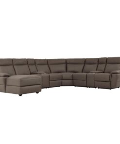 Olympia 8-Piece Modular Power Reclining Sectional With Left Chaise In Raisin 8308*8A1Pw | Homelegance