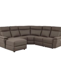 Olympia 5-Piece Modular Power Reclining Sectional With Left Chaise In Raisin 8308*5A | Homelegance