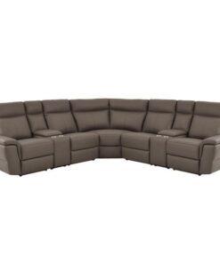 Olympia 7-Piece Modular Power Reclining Sectional In Raisin 8308*7C | Homelegance