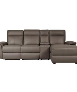 Olympia 4-Piece Modular Power Reclining Sectional With Right Chaise In Raisin 8308*4Lc5R | Homelegance