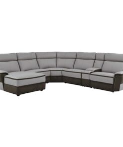 Laertes 6-Piece Modular Power Reclining Sectional With Left Chaise In Taupe Gray 8318*6A | Homelegance