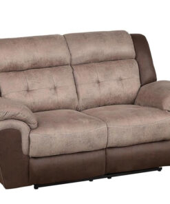 Chai Double Reclining Loveseat In Two-Tone Brown 9980-2 | Homelegance