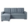Cornish 2 Piece Reversible Sectional With Pull-Out Bed And Hidden Storage In Blue 9314Bu*Sc | Homelegance