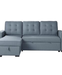 Cornish 2 Piece Reversible Sectional With Pull-Out Bed And Hidden Storage In Blue 9314Bu*Sc | Homelegance