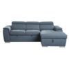 Berel 2-Piece Sectional With Pull-Out Bed And Adjustable Headrests In Blue 9355Bu*22Lrc | Homelegance