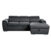 Berel 2-Piece Sectional With Pull-Out Bed And Adjustable Headrests In Charcoal 9355Cc*22Lrc | Homelegance