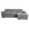 Berel 2-Piece Sectional With Pull-Out Bed And Adjustable Headrests In Gray 9355Gy*22Lrc | Homelegance