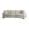 Logansport 2 Piece Sectional With Pull-Out Ottoman In Beige 9401Beg*22Lru | Homelegance