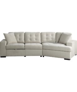 Logansport 2 Piece Sectional With Pull-Out Ottoman In Beige 9401Beg*22Lru | Homelegance