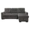 Carolina 2 Piece Reversible Sectional With Storage In Dark Gray 9402Dgy*Sc | Homelegance