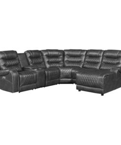 Putnam 6-Piece Modular Power Reclining Sectional With Right Chaise In Gray 9405Gy*6Lrrc | Homelegance
