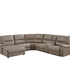 Legrande 6-Piece Modular Power Reclining Sectional With Power Headrest And Left Chaise In Taupe 9429Tp*6Lcrrpwh | Homelegance