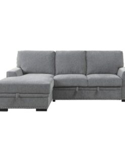 Morelia 2-Piece Sectional With Pull-Out Bed And Left Chaise With Hidden Storage In Gray 9468Dg*2Lc2R | Homelegance