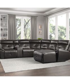 Avenue 6-Piece Modular Reclining Sectional With Right Chaise In Dark Brown 9469Dbr*6Lrrc | Homelegance
