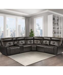 Avenue 6-Piece Modular Reclining Sectional In Dark Brown 9469Dbr*6Lrrr | Homelegance