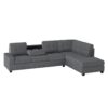 Maston 2 Piece Reversible Sectional With Chaise In Dark Gray 9507Dgy*Sc | Homelegance