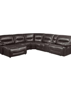Dyersburg 6-Piece Power Reclining Sectional With Left Chaise In Brown 9579Brw*6Lcrrpw | Homelegance