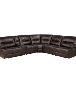 Dyersburg 6-Piece Power Reclining Sectional In Brown 9579Brw*6Lrrrpw | Homelegance