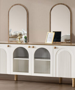 Bohem 72" Wide 4 Door Buffet With Mirror