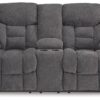Foreside Reclining Loveseat with Console