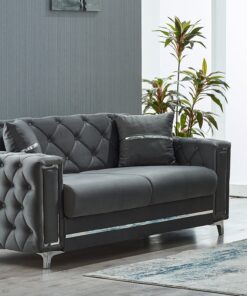 Bolivya 76" Wide Tufted Convertible Loveseat