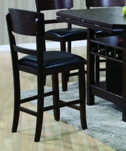 Crown Mark Conner Counter Height Chair in Espresso 2849S-24 (Set of 2)