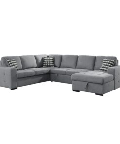 Solomon 4-Piece Sectional With Pull-Out Bed And Hidden Storage 9313Gy-42Lrc | Homelegance
