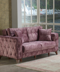 Lizbon 68" Wide Square Arm Convertible Loveseat