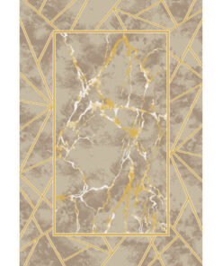 Area Rug L-Beige Pera Gold