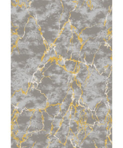 Area Rug L Grey Pera Gold