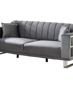 Puzzle 87" Wide Striped Extendable Sofa