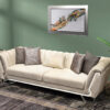 Roma 93" Wide Striped Sofa