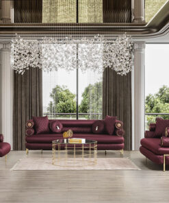 ZETA SOFA & LOVESEAT BURGANDY