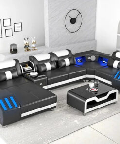 E-18 Black & White Sectional Set