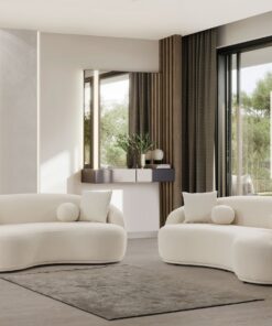 Bonita Ivory Boucle Living Room Set